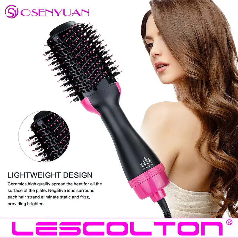 

Blow Electric Hair Dryer Brush Multi Function Hot Air Brush Hair Curling Iron Rotating Hairdryer Comb Homeuse styling tools