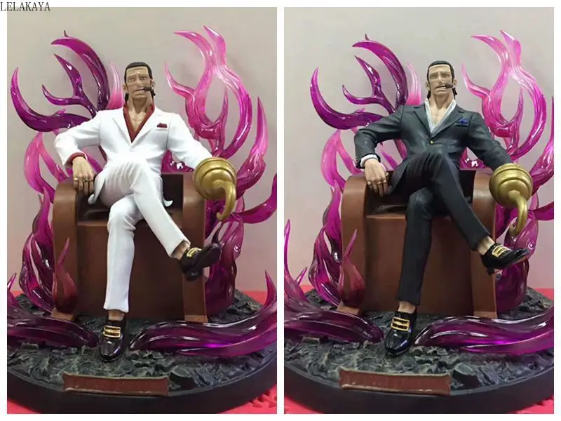 20 см аниме фигурки Одна деталь сэр Крокодил белый/черный костюм сидя версия