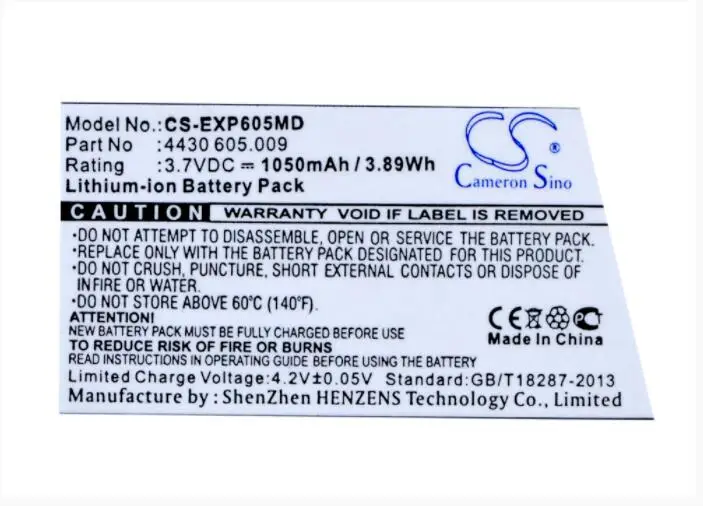 Аккумулятор Cameron Sino 1050mAh для EPPENDORF Easypet 3 4430 605 009 | Электроника
