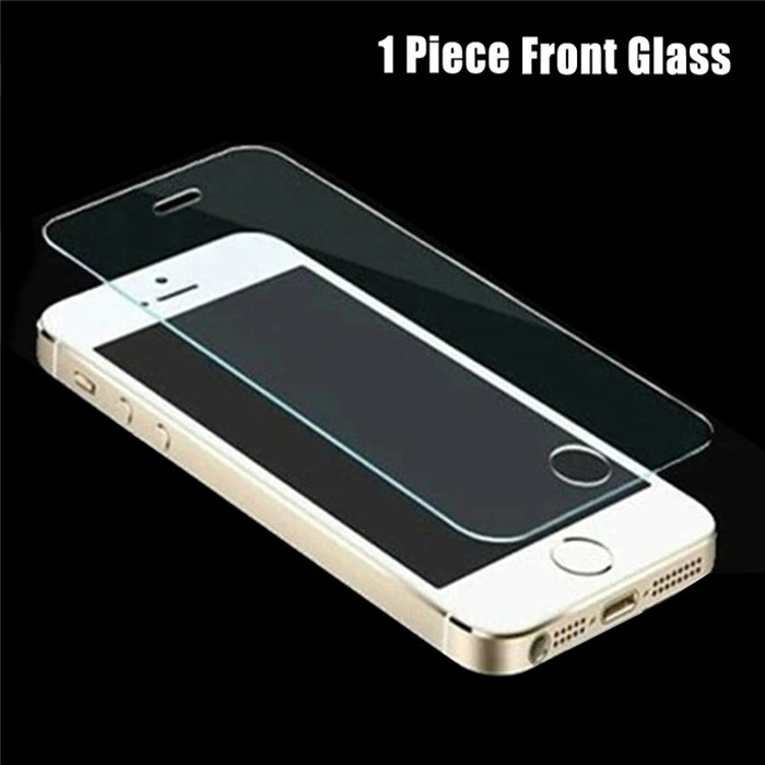 Only Front Glass Front and Back Tempered Glass For iPhone 5 5S Screen Protector Full coverage For iPhone SE Scracth-Proof Protective Glass Cover - Цвет: Only Front Glass