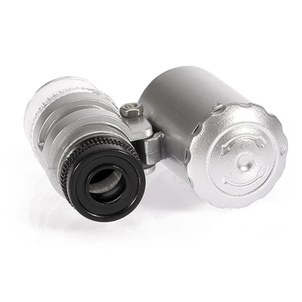 Portable Handheld 60x Pocket Microscope Loupe Jeweler Magnifier With LED Light Free Rotation Adjustable Focus | Инструменты