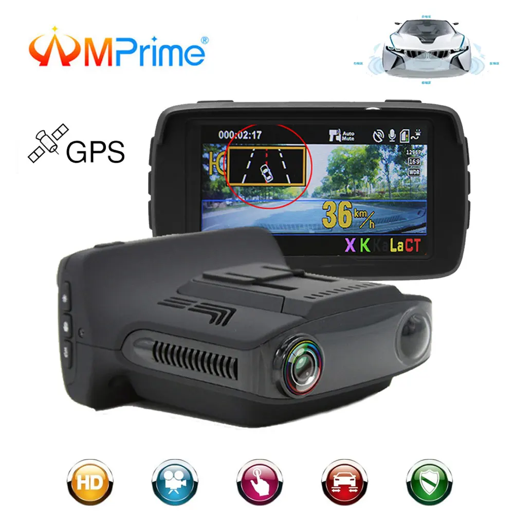 AMPrime 3 &quotAmbarella HD1080P автомобиля Cameara Антирадары видеорегистратор с g датчиком и