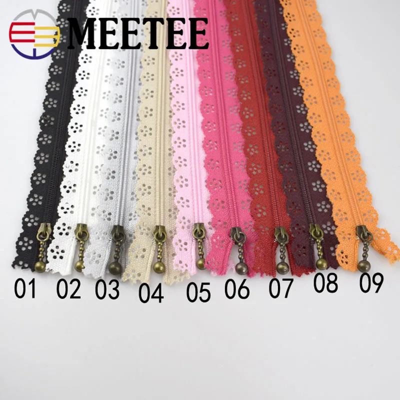 10 шт. Meetee 3 #20 см нейлоновая катушка красивое кружевное застежек молний для DIY