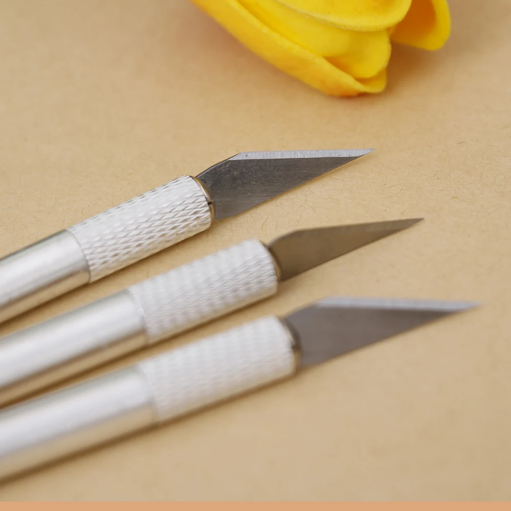 Non-Slip Metal Wood Carving Tools Fruit Food Craft Sculpture Engraving Utility Knife With 6 Blades For Stationery Art Supplies | Канцтовары