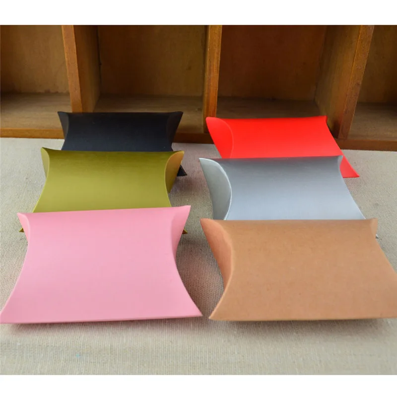 100 шт./лот новый стиль коробка в форме подушки конфет Подарочная для свадебной