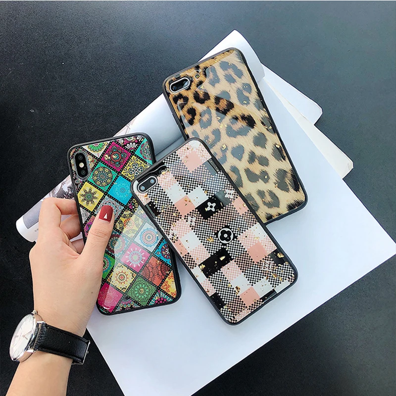 Блестящий эпоксидный чехол из золотой фольги для телефона IPhone XS Max XR X 7 8 6 6S Plus