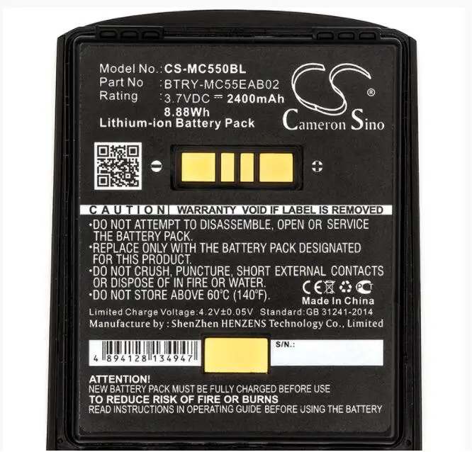 

Cameron Sino 2400mAh battery for SYMBOL MC55 MC5574 MC5590 MC55A MC55A0 MC56 MC65 MC659 MC659B MC67 82-111094-01