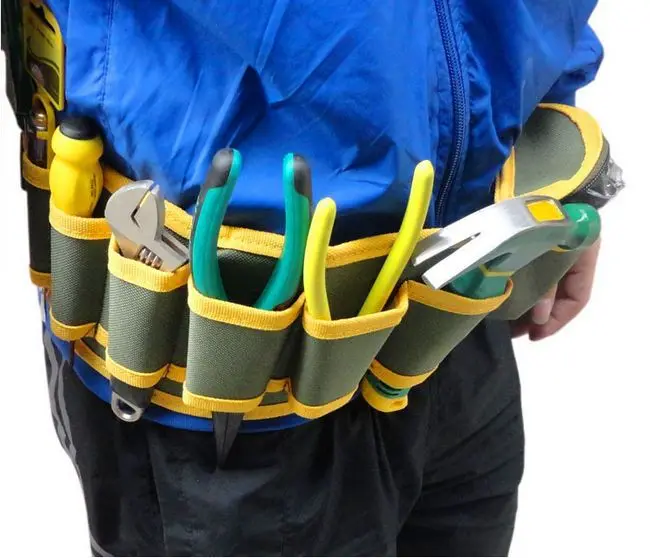 SunRed высокого качества зеленого цвета с желтыми 8 карманов для инструментов