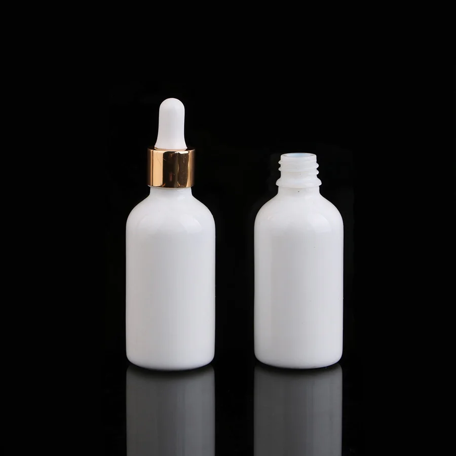 Merx Beauty оптовая продажа 9 шт 50 мл 5/3 floz стеклянная капельница белая бутылка для
