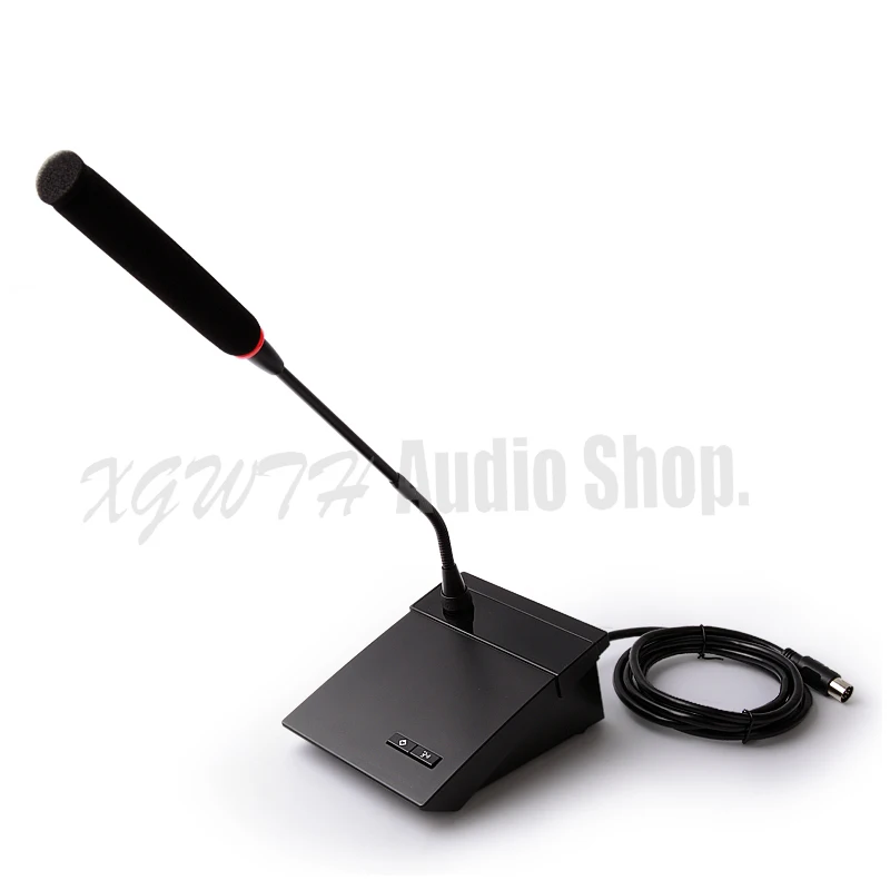 

1 President 15 Delegate Unit Digital Wired Meeting Room Conference Microphone System with 16 Gooseneck Desktop Table Mic