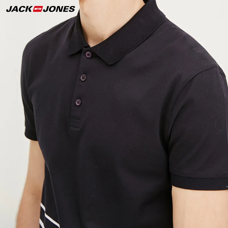 Jack Jones 2018 Новинка мужская футболка хлопок 100% уютная и тонькая ткань прямой фасон