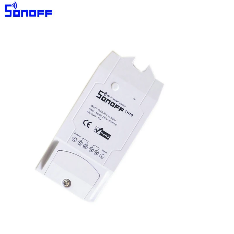 Умный wifi переключатель Sonoff TH 10A/16A с датчиком температуры/водонепроницаемый