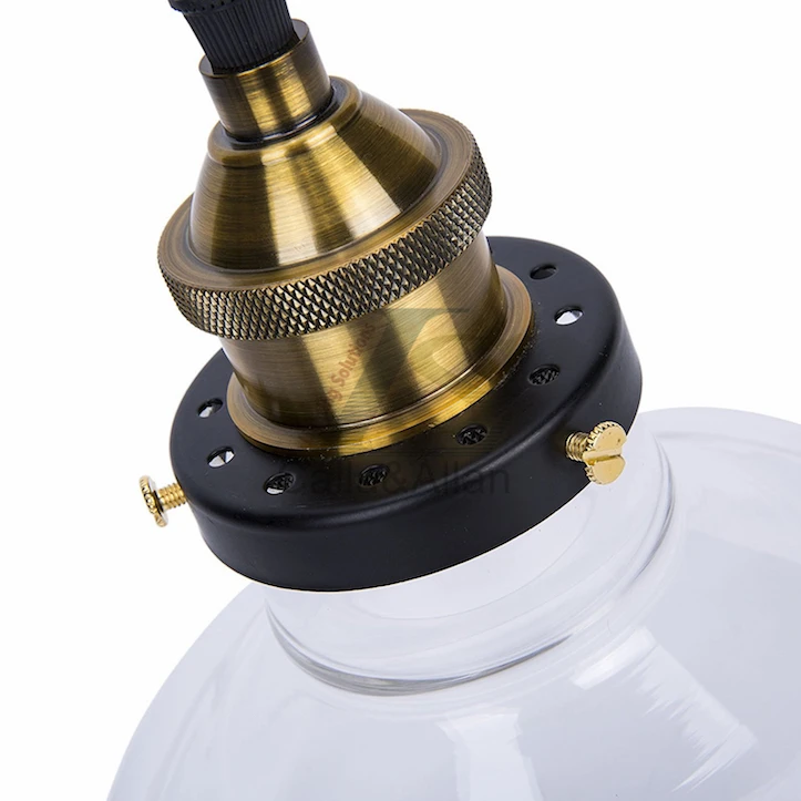 Винтажный стеклянный абажур в стиле лофт подвесной светильник индастриал для