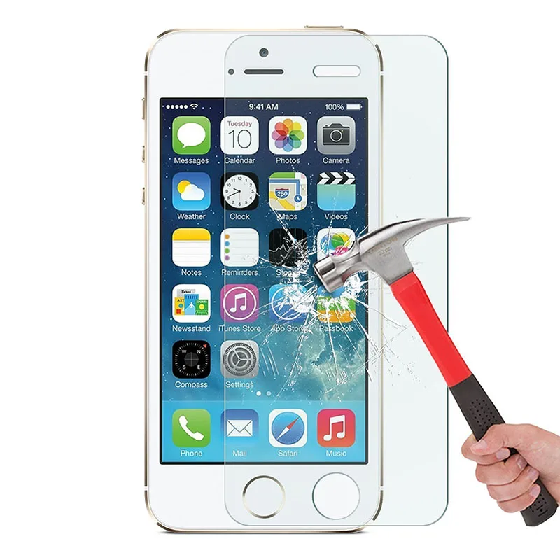 Взрывозащищенное Закаленное стекло для iPhone 5 5S SE 9H 0 26 мм защита экрана от царапин