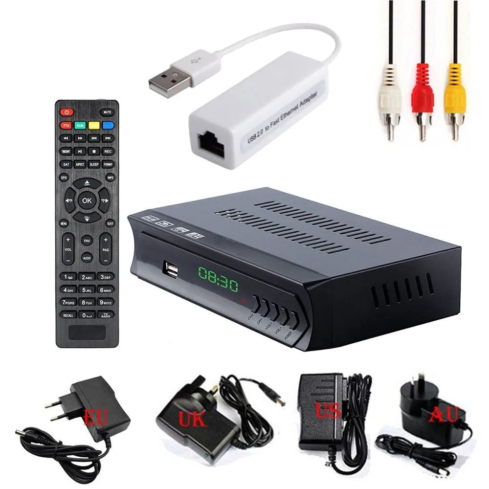With USB Ethernet KOQIT K1 рецепторов цифровой ТВ окно FTA DVB-S2 Спутниковое ТВ-приемник тюнер IP ТВ m3u USB Ethernet WiFi Youtube Клайн декодер Biss vu - Color: With USB Ethernet