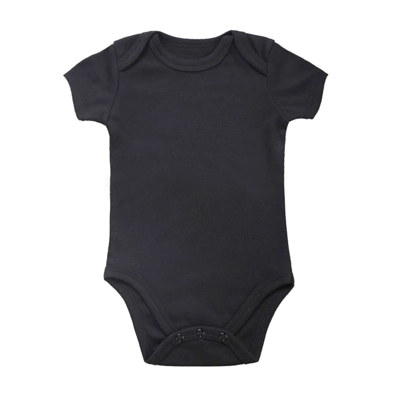 100% хлопковая одежда для новорожденных Летние однотонные детские комбинезоны с