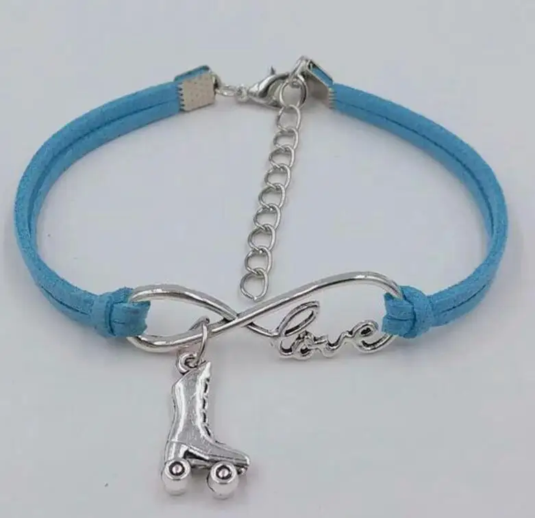 1 шт./лот браслет Infinity Love lucky 8 женские/мужские браслеты с подвеской на роликах