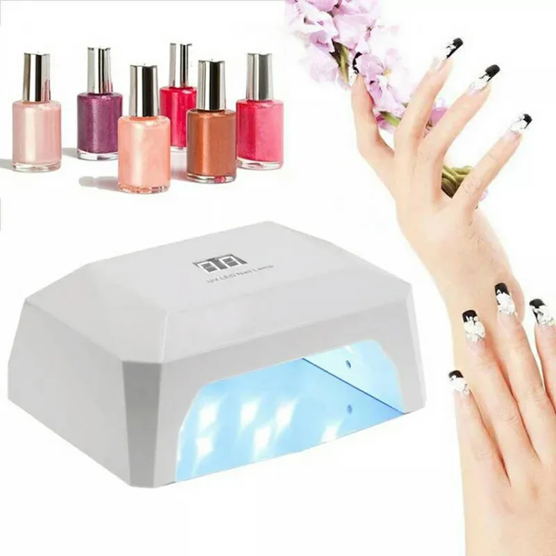 NOOSION Diamond UV Led Nail Lamp 36W Digital Display Double For All Gel Polish LED Smart Dryer Machine lampe uv ongle | Красота и