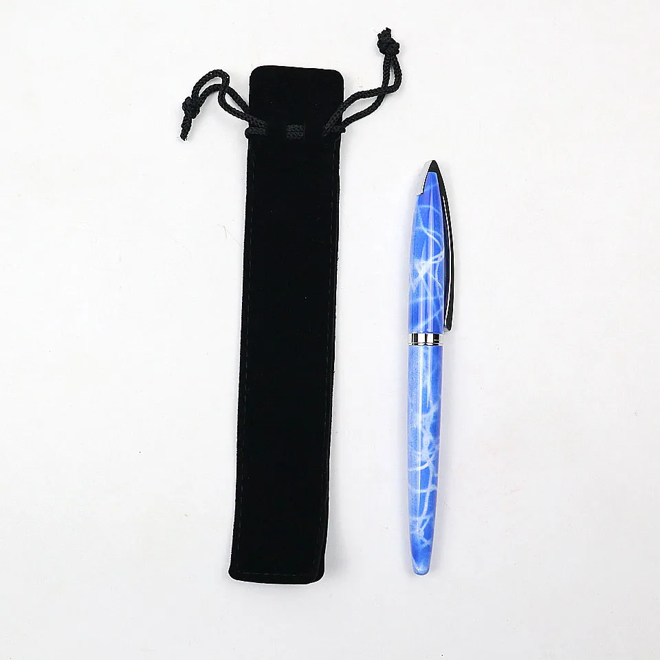 1 Sky blue - 1 bag JINHAO 156A фонтан ручка высокого качества металлический Роскошные перо 0,5 мм Серебристая стрела Клип Офис школа студент шариковая ручка подарок - Цвет: 1 Sky blue - 1 bag