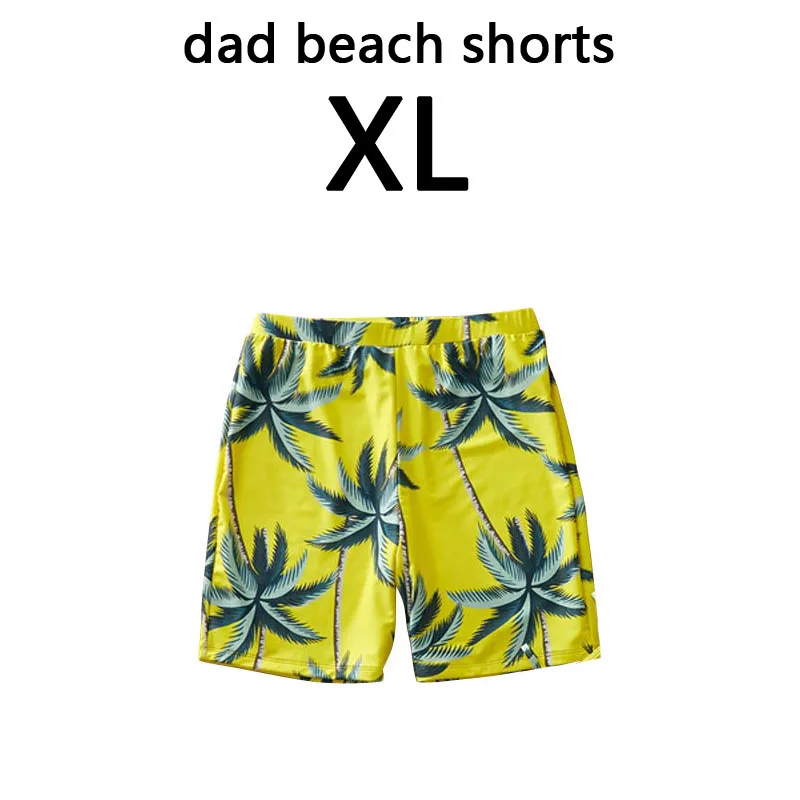 dad size XL Женский купальник для мамы и дочки; Семейный комплект; купальный костюм с тропическим принтом кокосовой пальмы; пляжная одежда для мужчин и мальчиков; пляжные шорты - Цвет: dad size XL