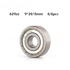 Бесплатная доставка 46 шт. 629ZZ 9*26*8 мм 629 zz 9x26x8 мм миниатюрный радиальный шарикоподшипник