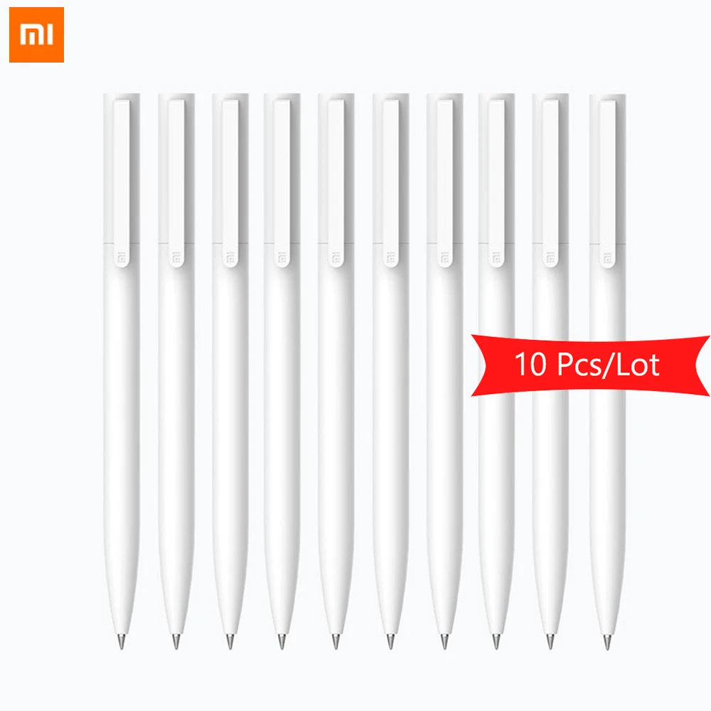 Новая гелевая ручка Xiaomi Mijia 0,5 мм, прессованный основной пишущий знак, ручки для школы, офиса, MiKuni, японская ручка с чернилами, 10 шт./лот
