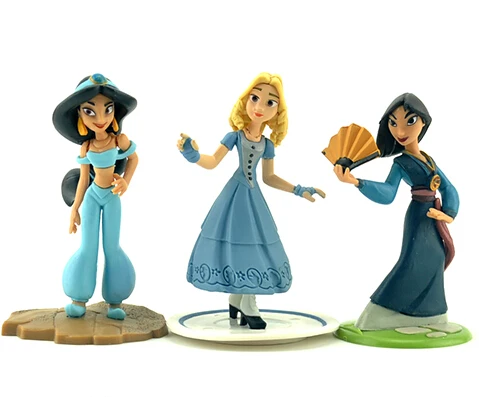3 шт./лот 9 см Фигурки принцессы ПВХ фигурки героев игрушки куклы для девочек