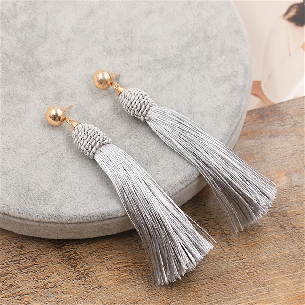 SOHOT Classic Style Colorful Tassel Drop Earrings Exquisited Handmade Rope Women Jewelry Dangle Accessories For Birthday Gift | Украшения и