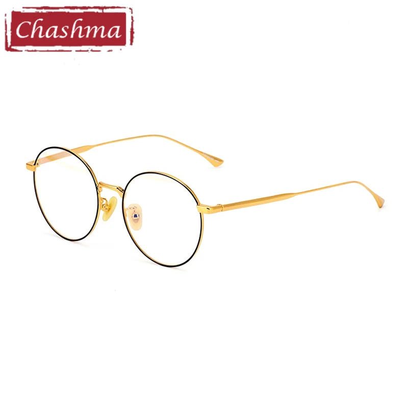 Винтажные титановые золотые оправы для очков Chashma Женские мужские по рецепту