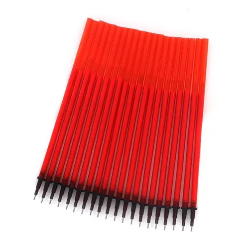 20pcs red 20 шт стираемая ручка 0,5 мм синие/черные/красные чернила Шариковая ручка для Shool канцелярские принадлежности стираемые стержни канцелярские - Цвет: 20pcs red