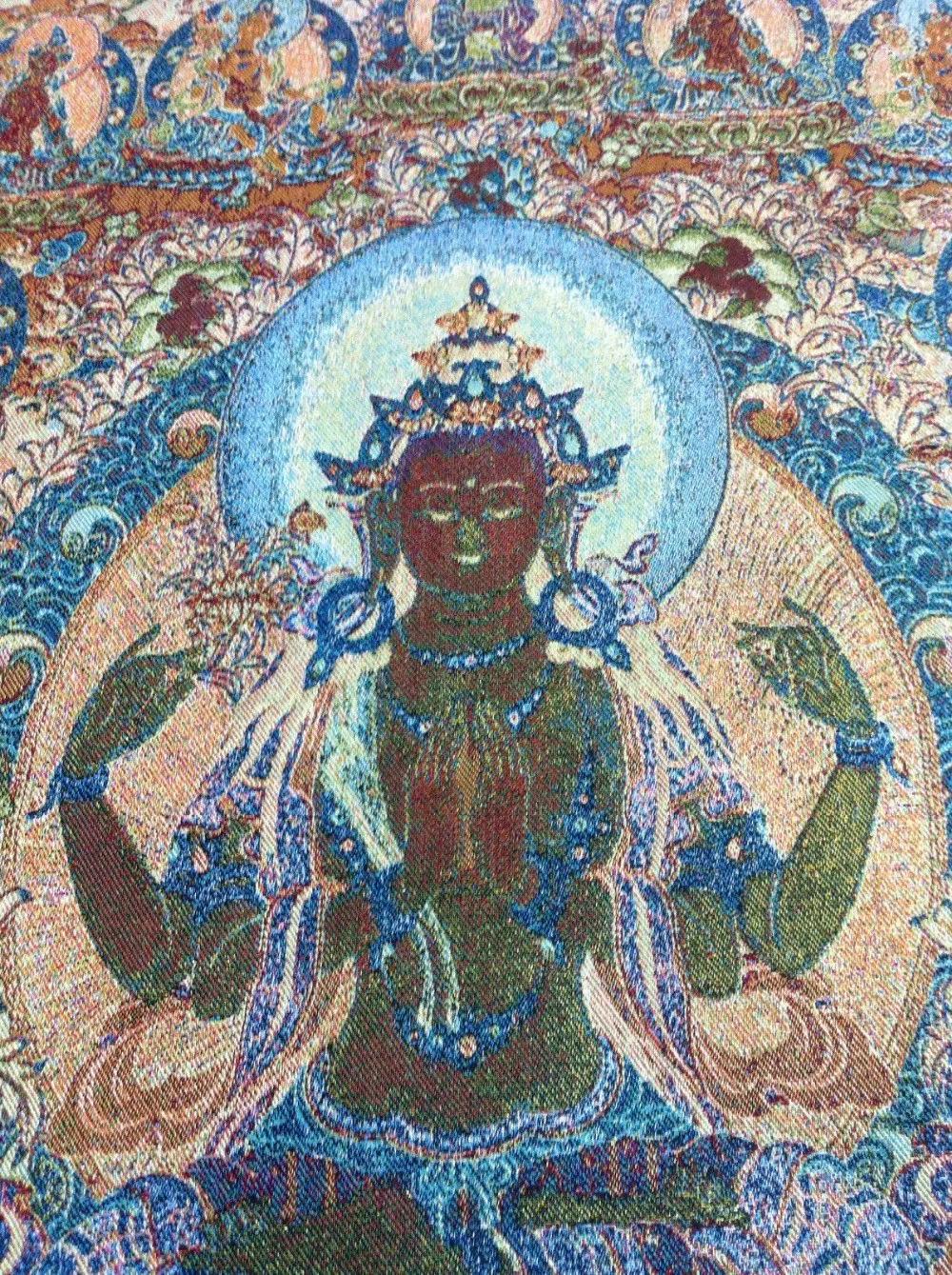 Тибет непальская Тара Будда Куан статуя Гуань Инь танка Богатство мира | Дом и сад