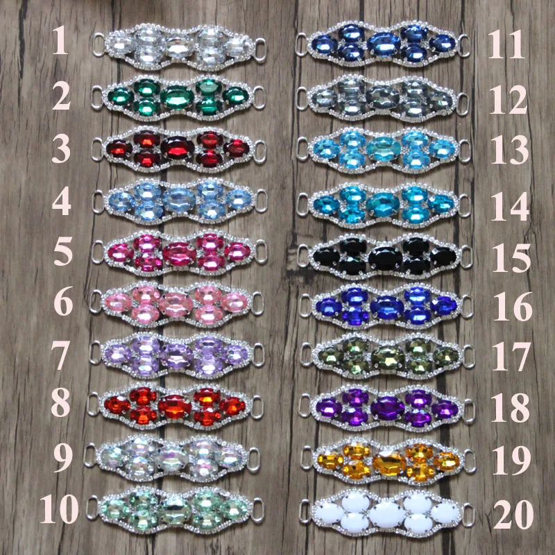 

Free Shipping 20 pcs/lot 3.5'' Rhinestone Connector For Swimming Wear Bikini Connector Headband Connector Shoe Buckle RC120702