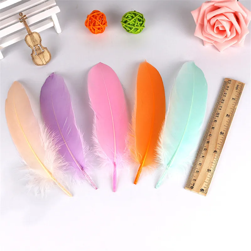 Nature Peppermint Green Goose Nagoire Feathers for Crafts Plumes 5-7inch/13-18CM Jewelry Clothing Accessories Wedding Decoration | Дом и сад
