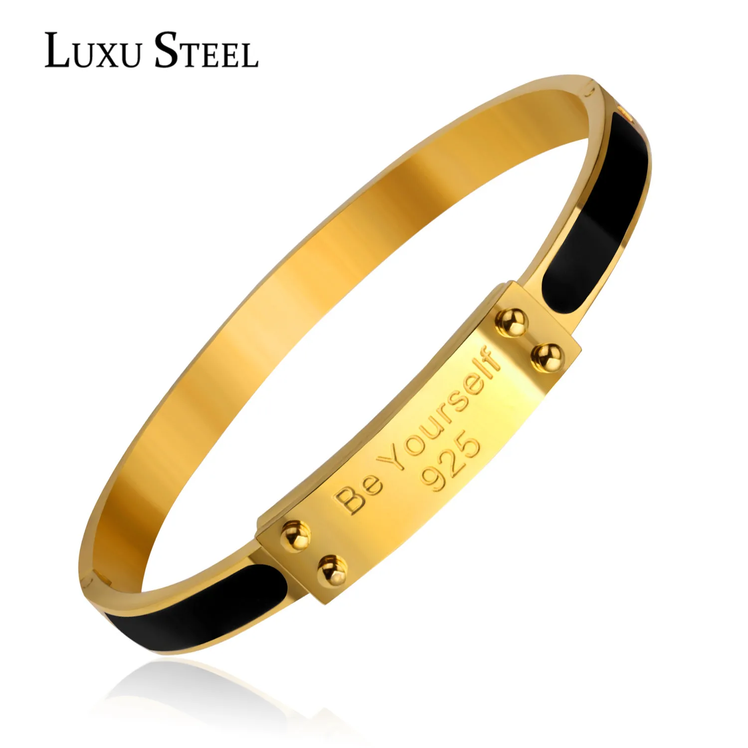 

Браслеты дружбы LUXUSTEEL из нержавеющей стали золотого цвета, браслеты на запястье, Женские аксессуары, брендовые ювелирные изделия вечерние Р...