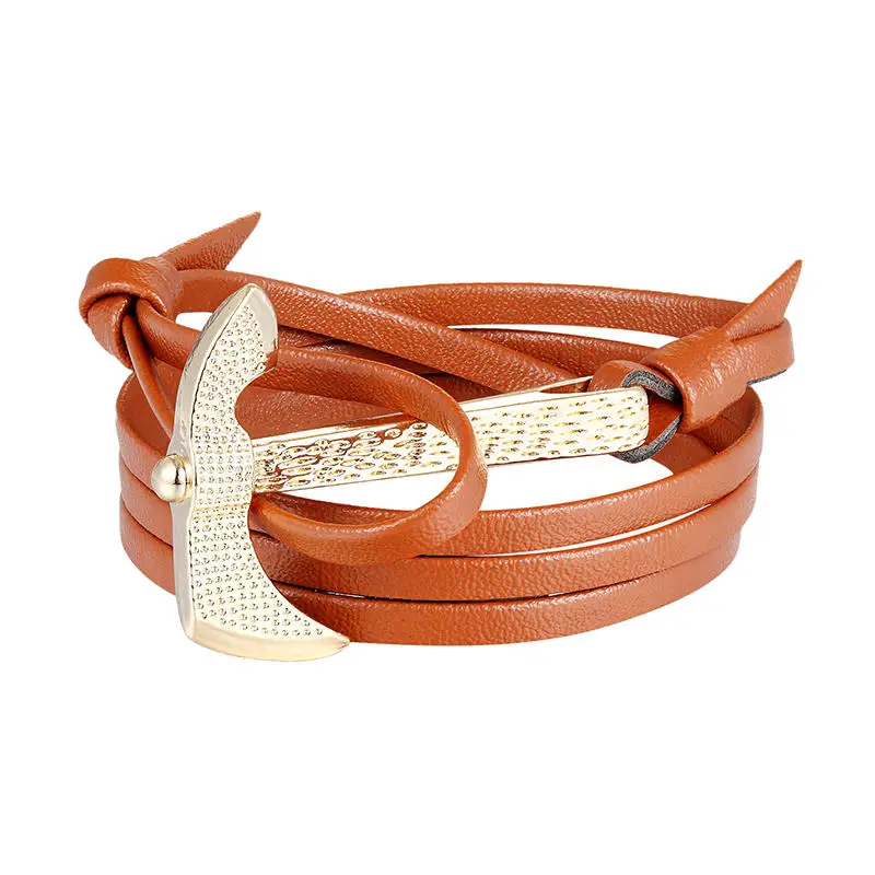 Хит продаж брендовые кожаные браслеты с топором мужские ювелирные изделия