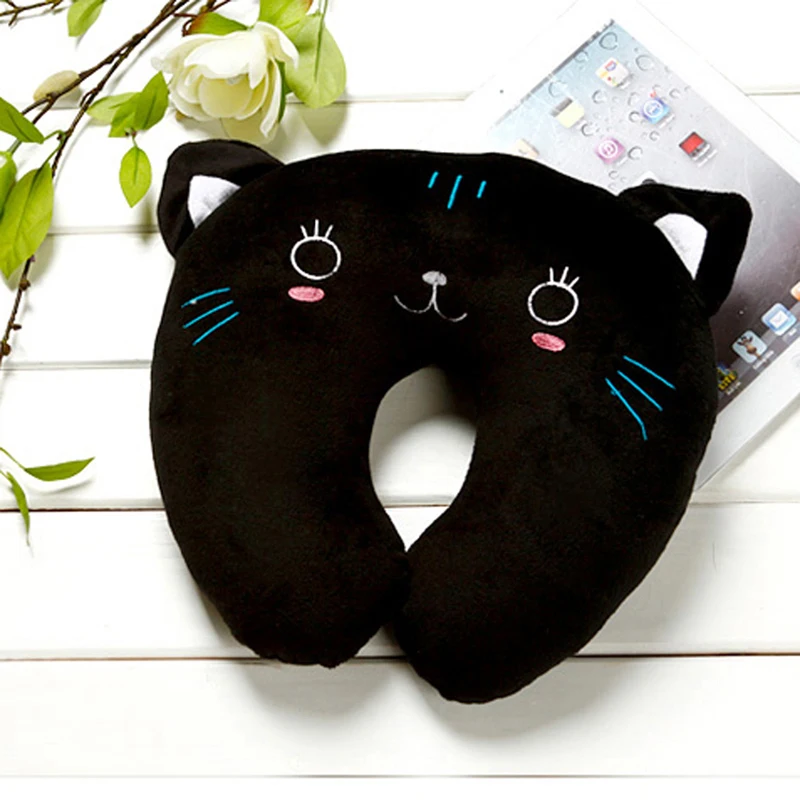 Дорожная U образная подушка для шеи удобная мультяшная Автоматическая подставка