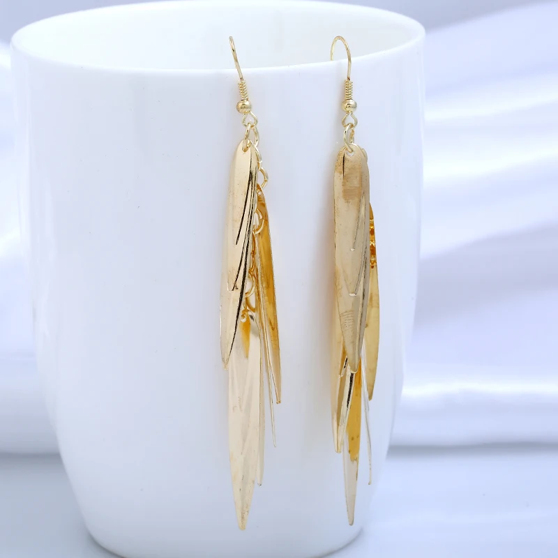 Korean version Style Vintage Long Earrings metal Multi-layered Tassel long For Jewelry 2019 New | Украшения и аксессуары
