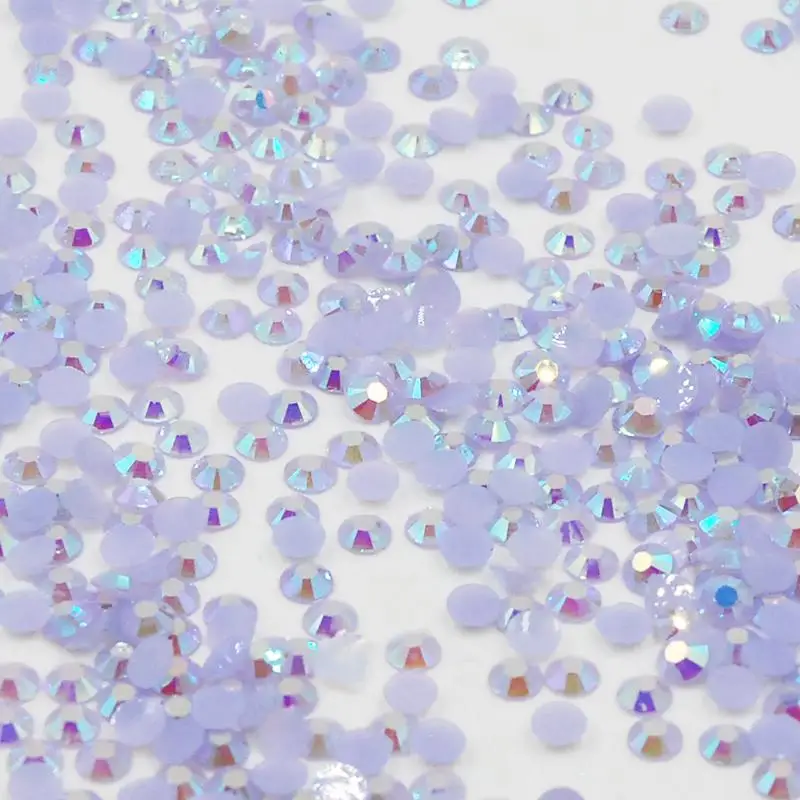 Лидер продаж 5000 шт. 3D Типсы для дизайна ногтей SS16 4 мм светильник-Фиолетовое желе AB