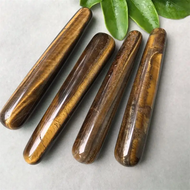 Натуральный тигровый глаз кварцевый Кристальный массаж 1 шт.|healing point|healing stickhealing