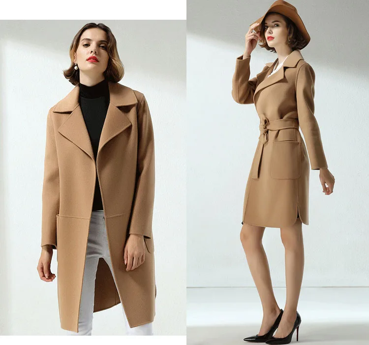

Camel double - sided cashmere double - layer wool fabric thick coat cashmere wool fabric wholesale cashmere cloth