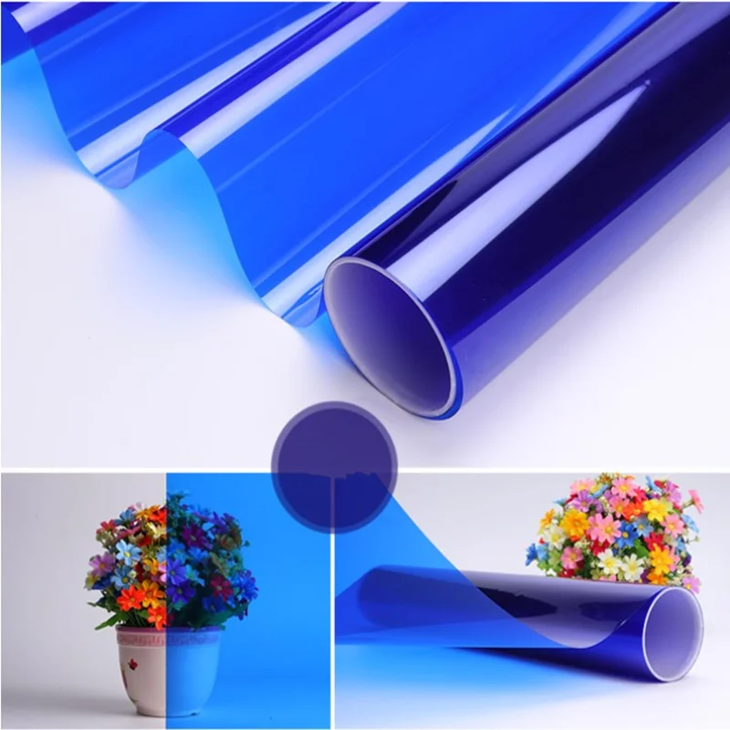 Цветная пленка из стекла ed 30x100 см двухцветная прозрачная фотопленка ПЭТ для