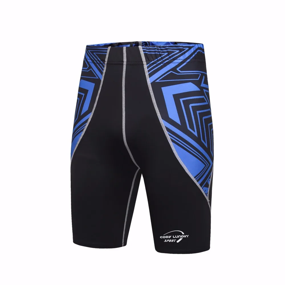 Шорты мужские компрессионные быстросохнущие Дышащие Короткие штаны с 3D принтом