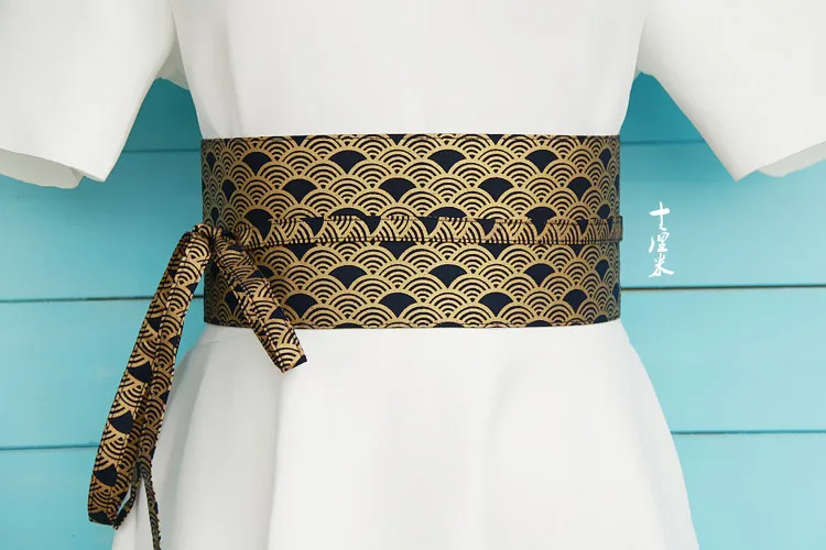 Японский стиль, хлопок, ceinture femme,, домашнее кимоно, пояс на талии, широкие пояса, Ретро стиль, эластичная резинка на талии, бант для девочек - Цвет: color11