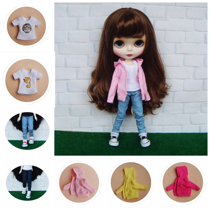 3 цвета, крутая 1/6 одежда blyth Doll спортивная куртка или футболка для azone Licaa 30 см, штаны для девочек Blyth аксессуары для куклы, подарок