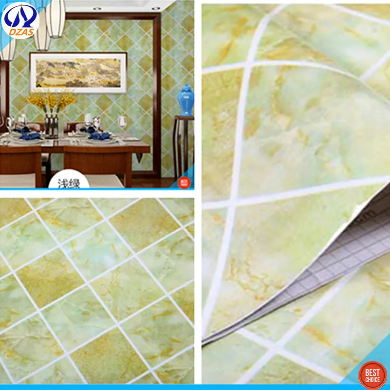 PVC imitation marble Self-adhesive background wall paper kitchen oil-proof table bathroom tile DZAS-CJ wallpaper | Обустройство дома