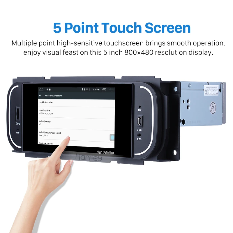 Harfey 5 дюймов Android 6 0 HD Touchscrenn автомобильный радиоприемник для 2001 2002 2003 2004 2005 2007 Chrysler