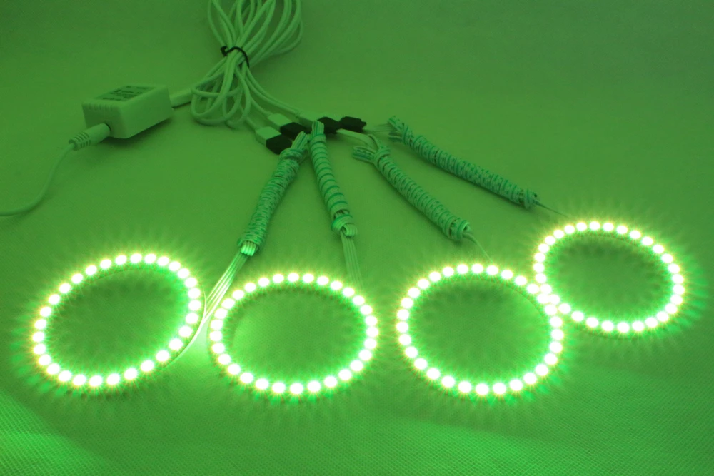 1 комплект RGB Led ангельские глазки для BMW E30 E32 E34 3 5 7 серия фар с 4 шт 120 мм Halo кольцами