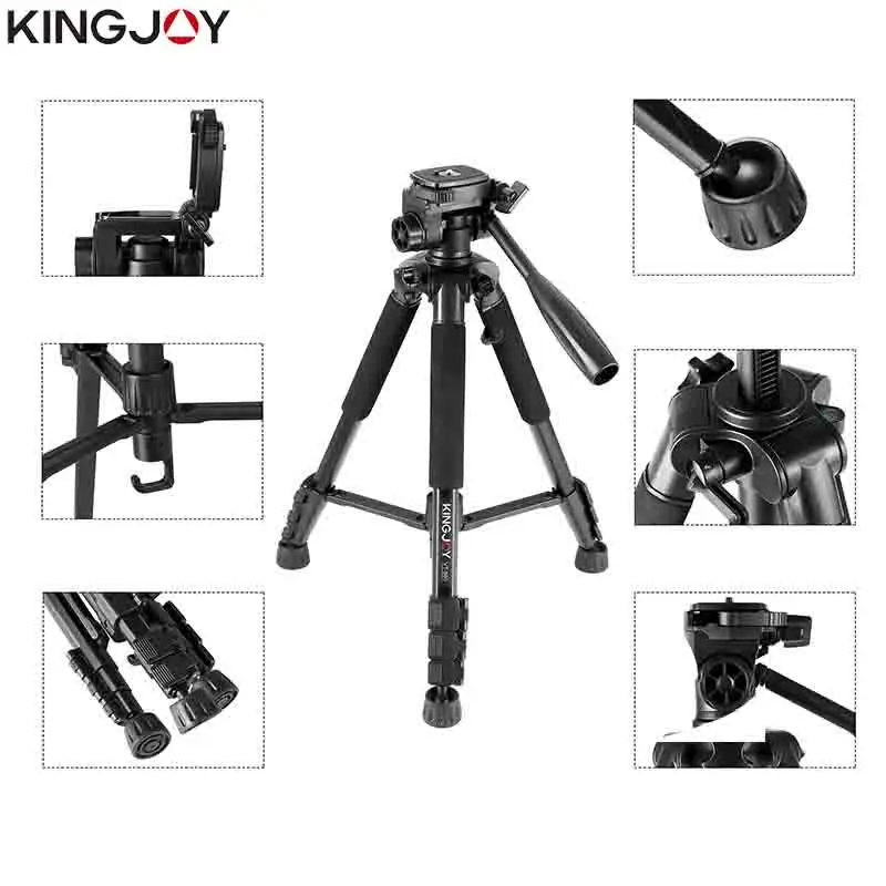 KINGJOY Officia VT 860 Набор для видео штатива подставка камеры Профессиональный