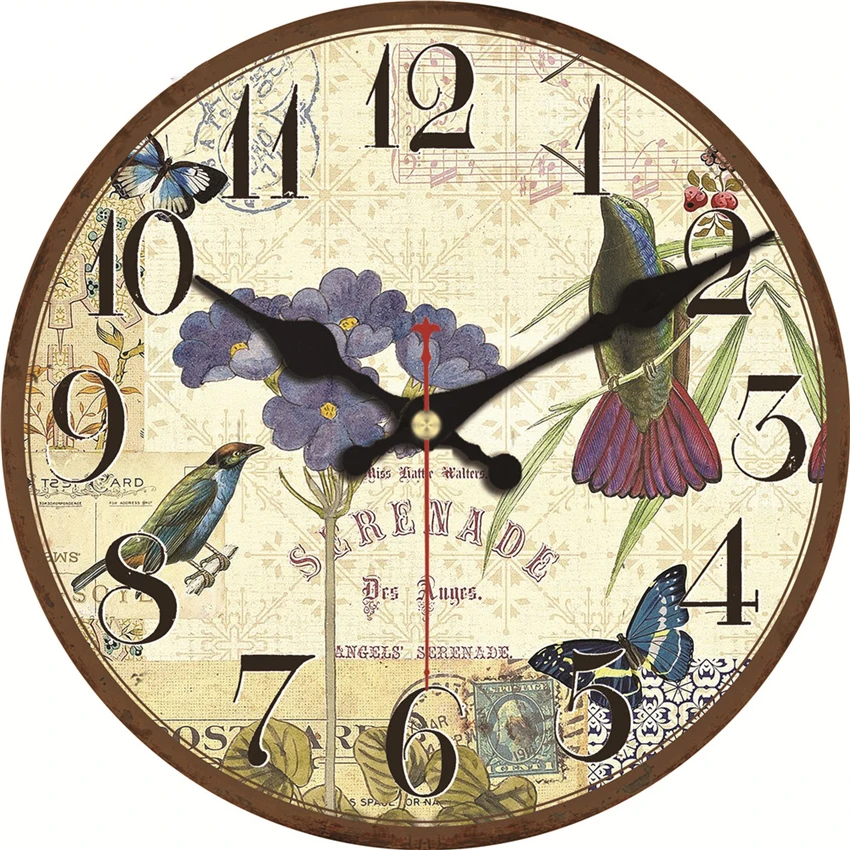 Buy MEISTAR Nature Scenery Wall Clocks Flower Magpie Design Fashion Silent Living Study Office Room Decor Art LargeWall on