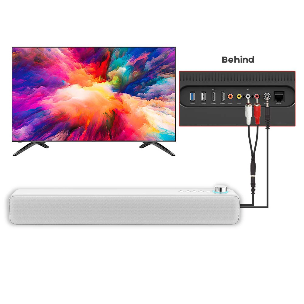 LENRUE Sound bar Bluetooth колонки 10 Вт 3D объемный звук с усиленными басами 5 0 Домашний